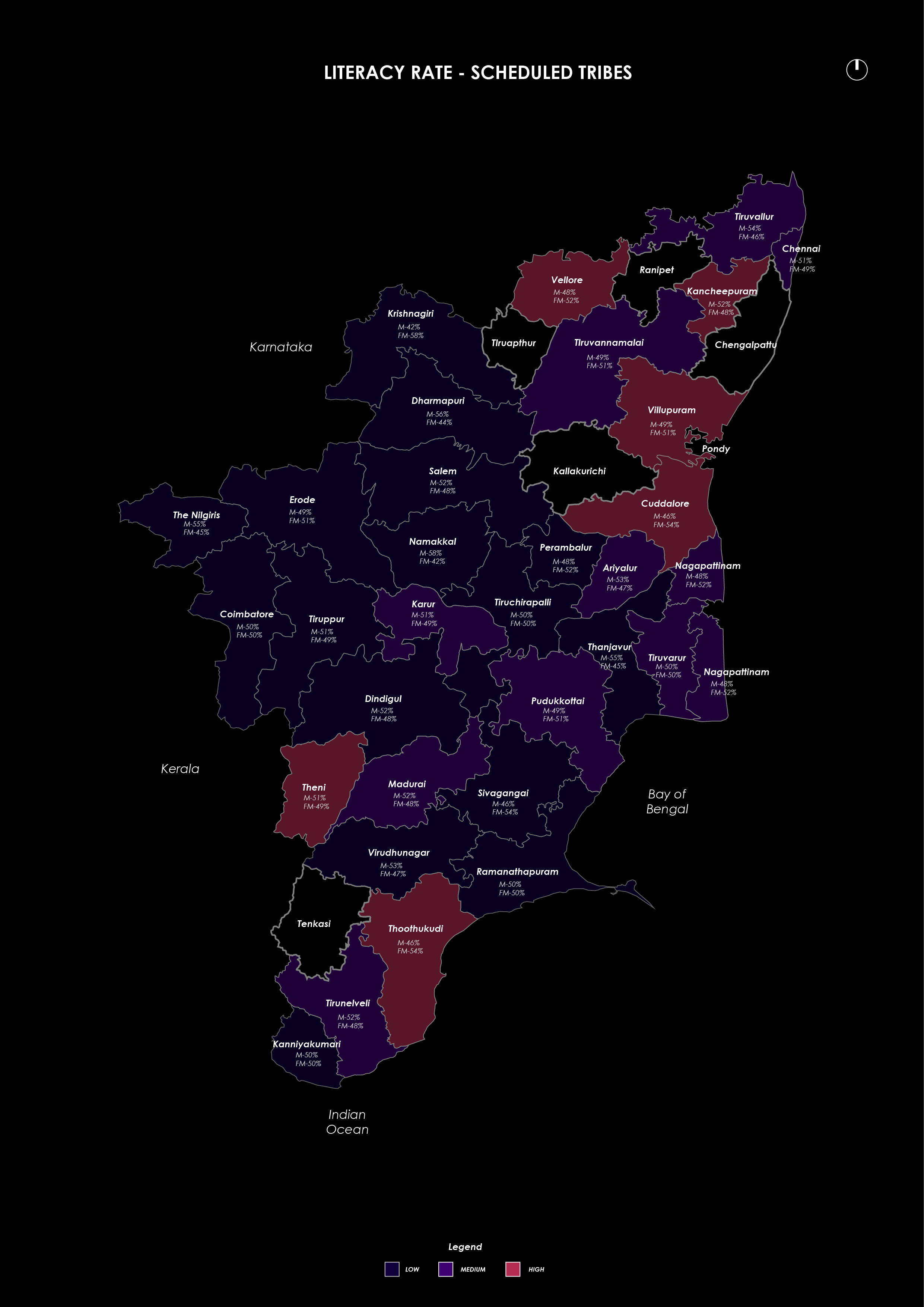 LITERACY RATE - SCHEDULED TRIBES PERCENTAGE-01